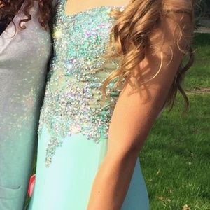 Gently used light blue prom dress- size 6